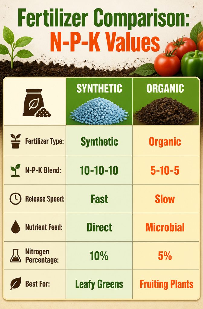 10 Essential Gardening Tips for Beginner Success 15 Close-up of fertilizer bags with N-P-K values printed on them.