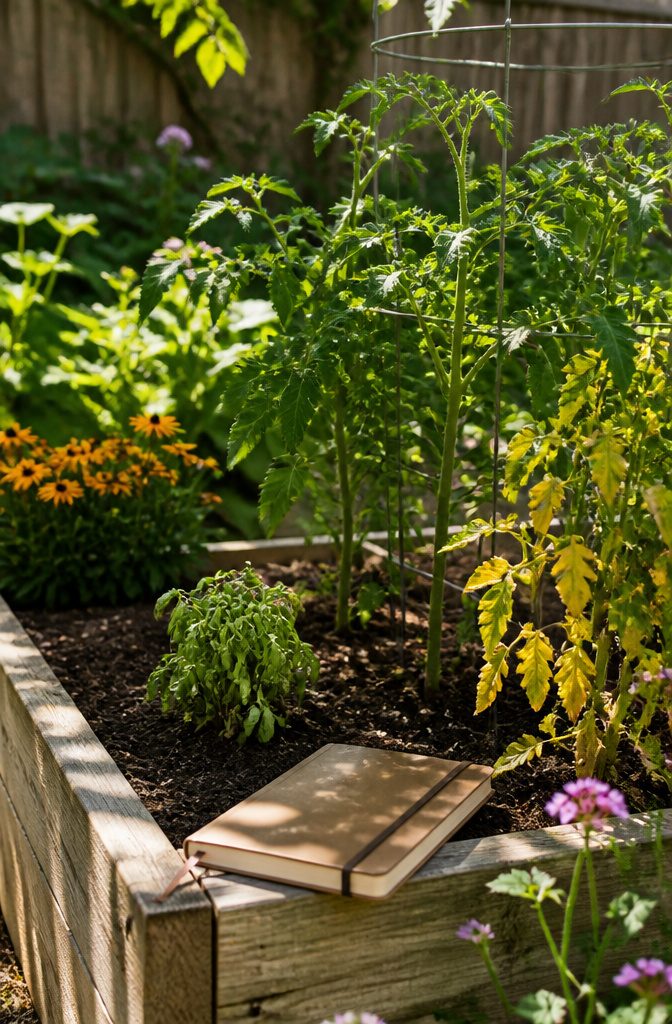 10 Essential Gardening Tips for Beginner Success 7 Vibrant green plants next to a wilting plant in a garden.
