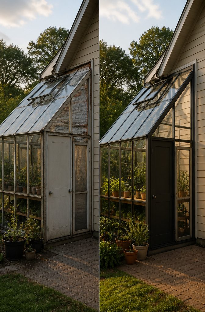Greenhouse Attached to House: A Complete Building Guide 13 Roof vents in a greenhouse room for temperature control.